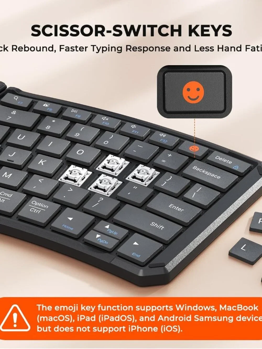 Ultra-Thin Folding Wireless Keyboards for iOS Android Windows Mac Tablet PC